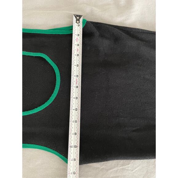 Anne Klein Black and Green Sleeveless Sweater Dress SZ Small - Picture 6 of 8